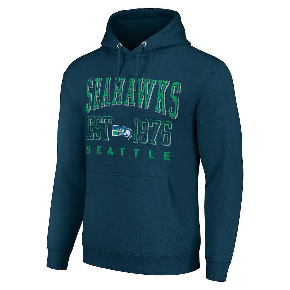 Starter Unisex Throwback Logo Pullover Hoodie - Seattle Seahawks