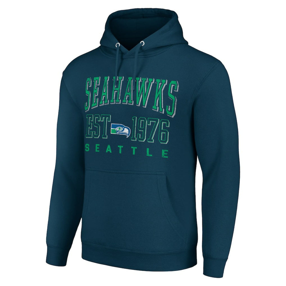Starter Unisex Throwback Logo Pullover Hoodie - Seattle Seahawks