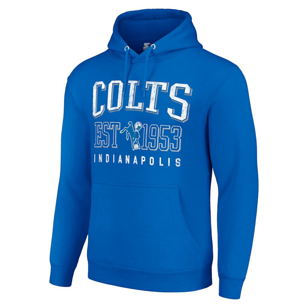 Starter Unisex Throwback Logo Pullover Hoodie - Indianapolis Colts