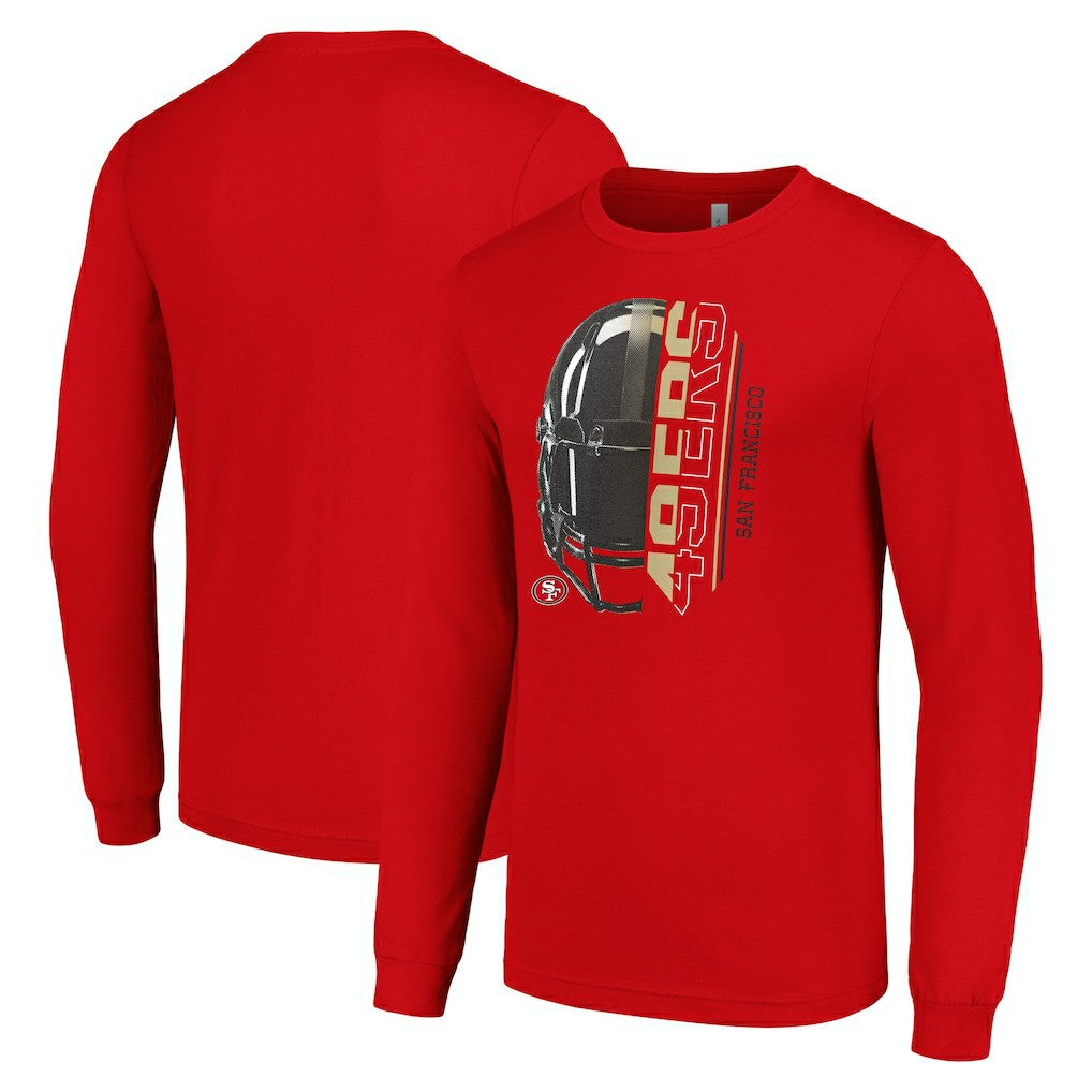 Starter Half Helmet Logo Long Sleeve T-Shirt - San Francisco 49ers