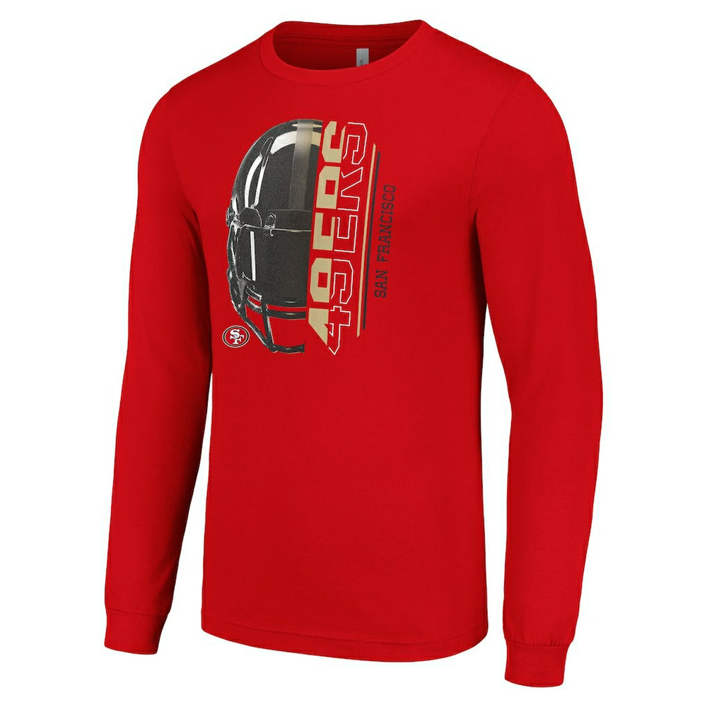 Starter Half Helmet Logo Long Sleeve T-Shirt - San Francisco 49ers