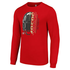 Starter Half Helmet Logo Long Sleeve T-Shirt - San Francisco 49ers