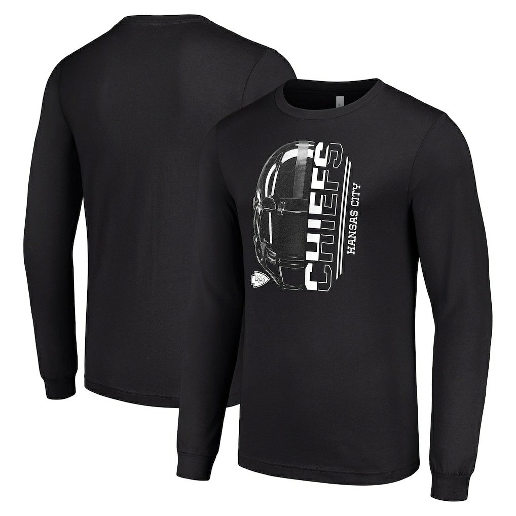 Starter Half Helmet Logo Long Sleeve T-Shirt - Kansas City Chiefs