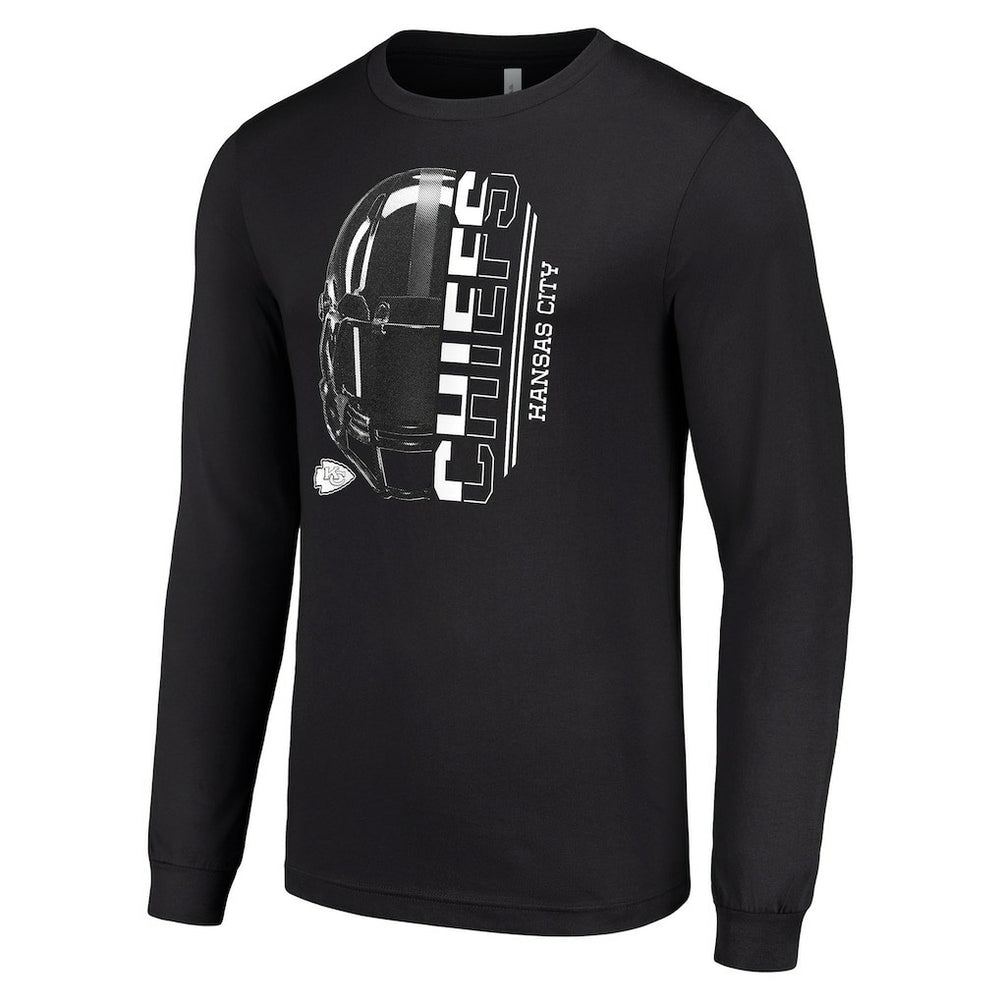 Starter Half Helmet Logo Long Sleeve T-Shirt - Kansas City Chiefs