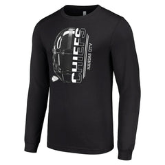 Starter Half Helmet Logo Long Sleeve T-Shirt - Kansas City Chiefs