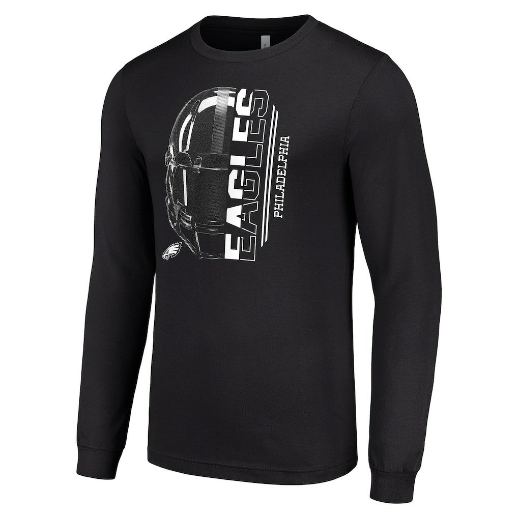 Starter Half Helmet Logo Long Sleeve T-Shirt - Philadelphia Eagles