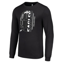Starter Half Helmet Logo Long Sleeve T-Shirt - Philadelphia Eagles