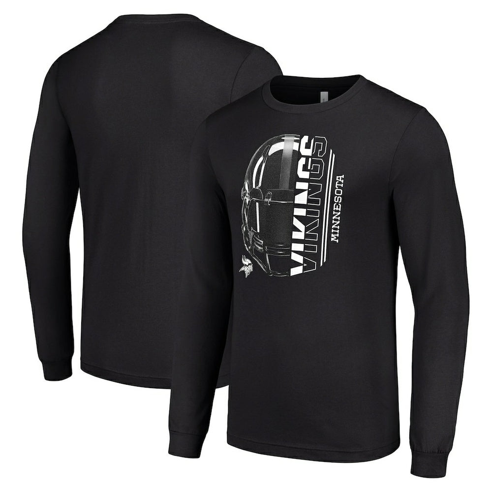 Starter Half Helmet Logo Long Sleeve T-Shirt - Minnesota Vikings