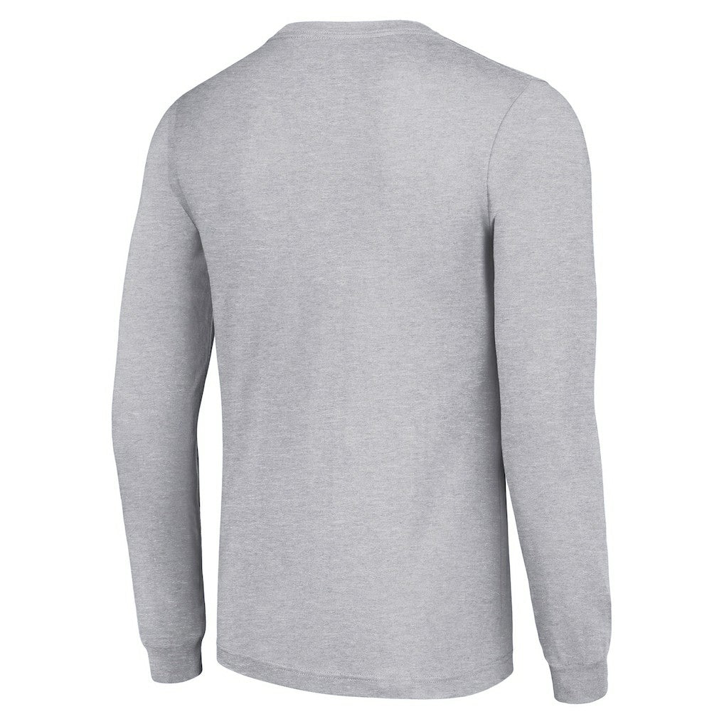 Starter Half Helmet Logo Long Sleeve Heathered T-Shirt - Pittsburgh Steelers