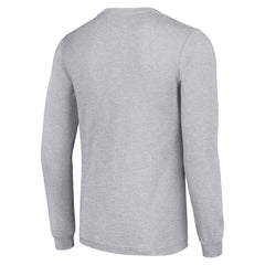 Starter Half Helmet Logo Long Sleeve Heathered T-Shirt - Pittsburgh Steelers