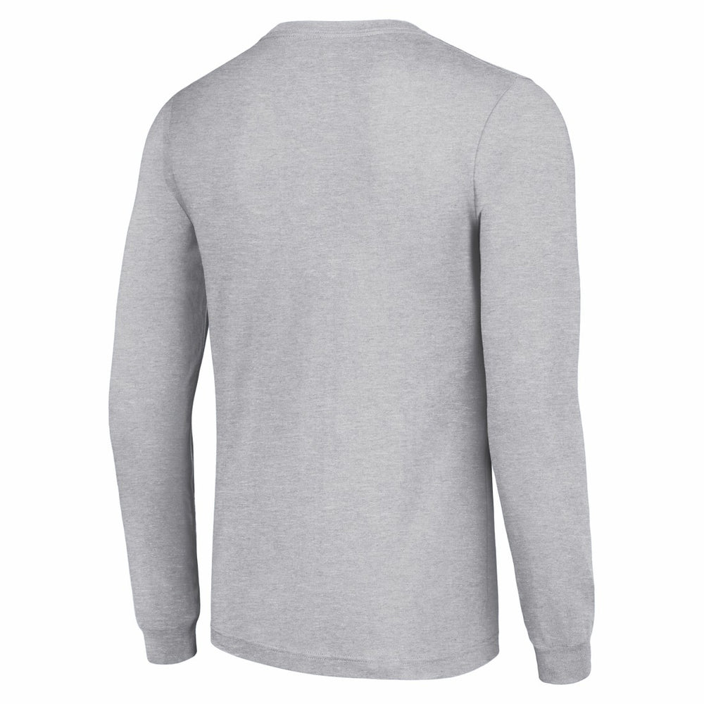 Starter Half Helmet Logo Long Sleeve Heathered T-Shirt - Detroit Lions