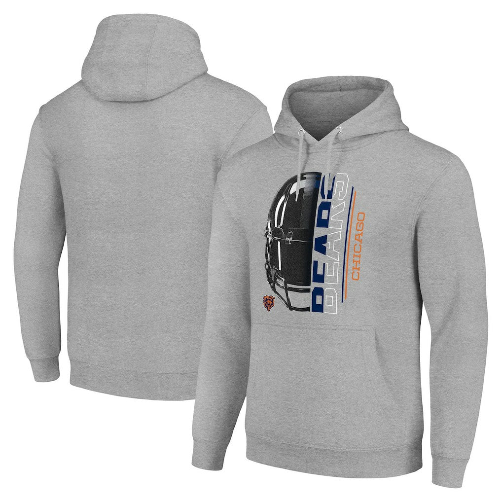 Starter Unisex Half Helmet Logo Pullover Hoodie - Chicago Bears