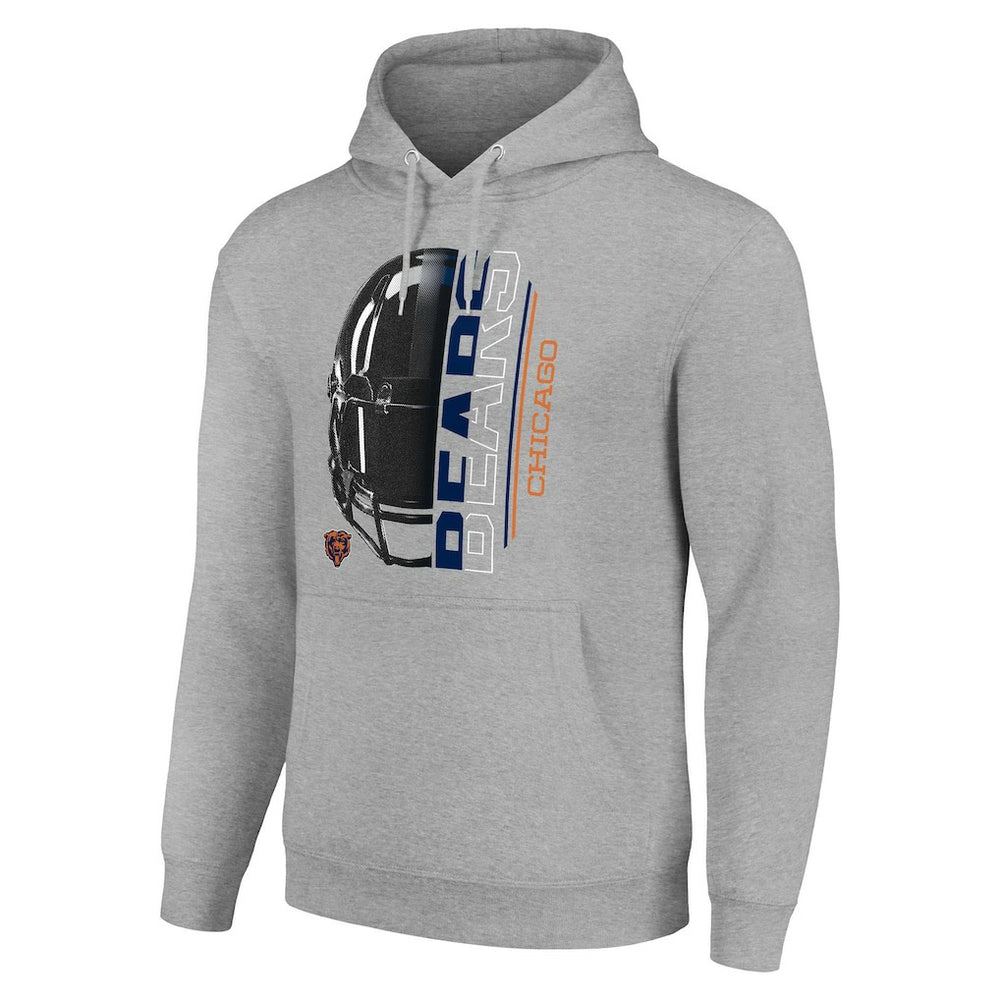 Starter Unisex Half Helmet Logo Pullover Hoodie - Chicago Bears