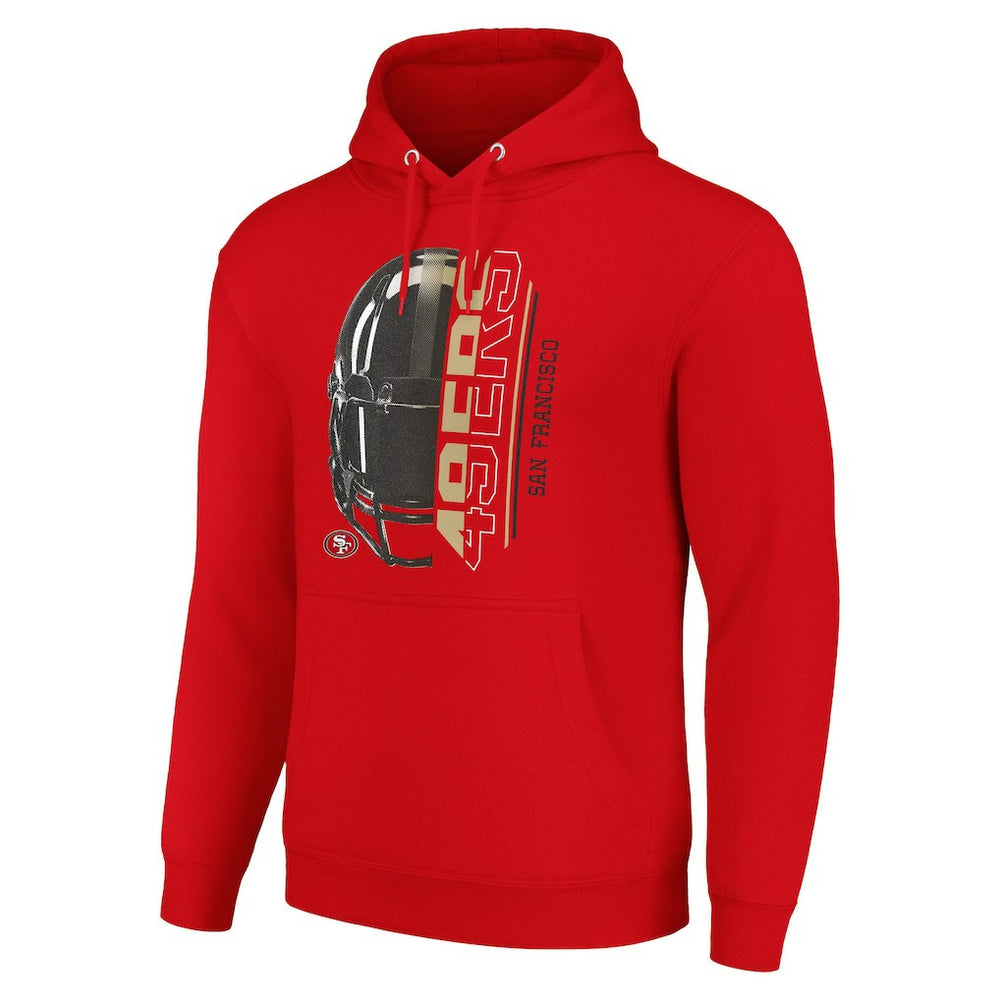Starter Unisex Half Helmet Logo Pullover Hoodie - San Francisco 49ers
