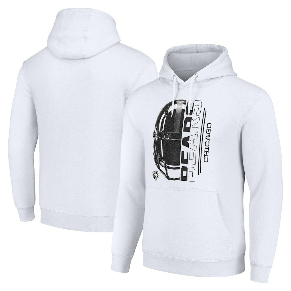 Starter Unisex Half Helmet Logo Pullover Hoodie - Chicago Bears