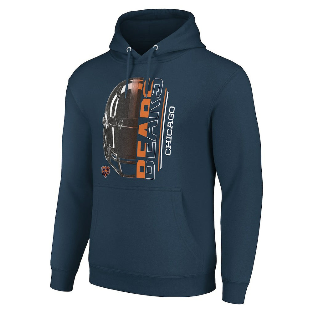 Starter Unisex Half Helmet Logo Pullover Hoodie - Chicago Bears