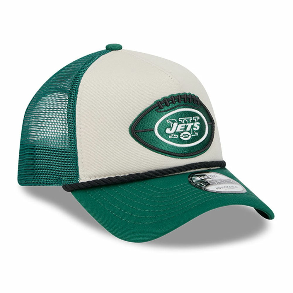 2024 Sideline Historic 9FORTY A-Frame Trucker Adjustable Hat - New York Jets