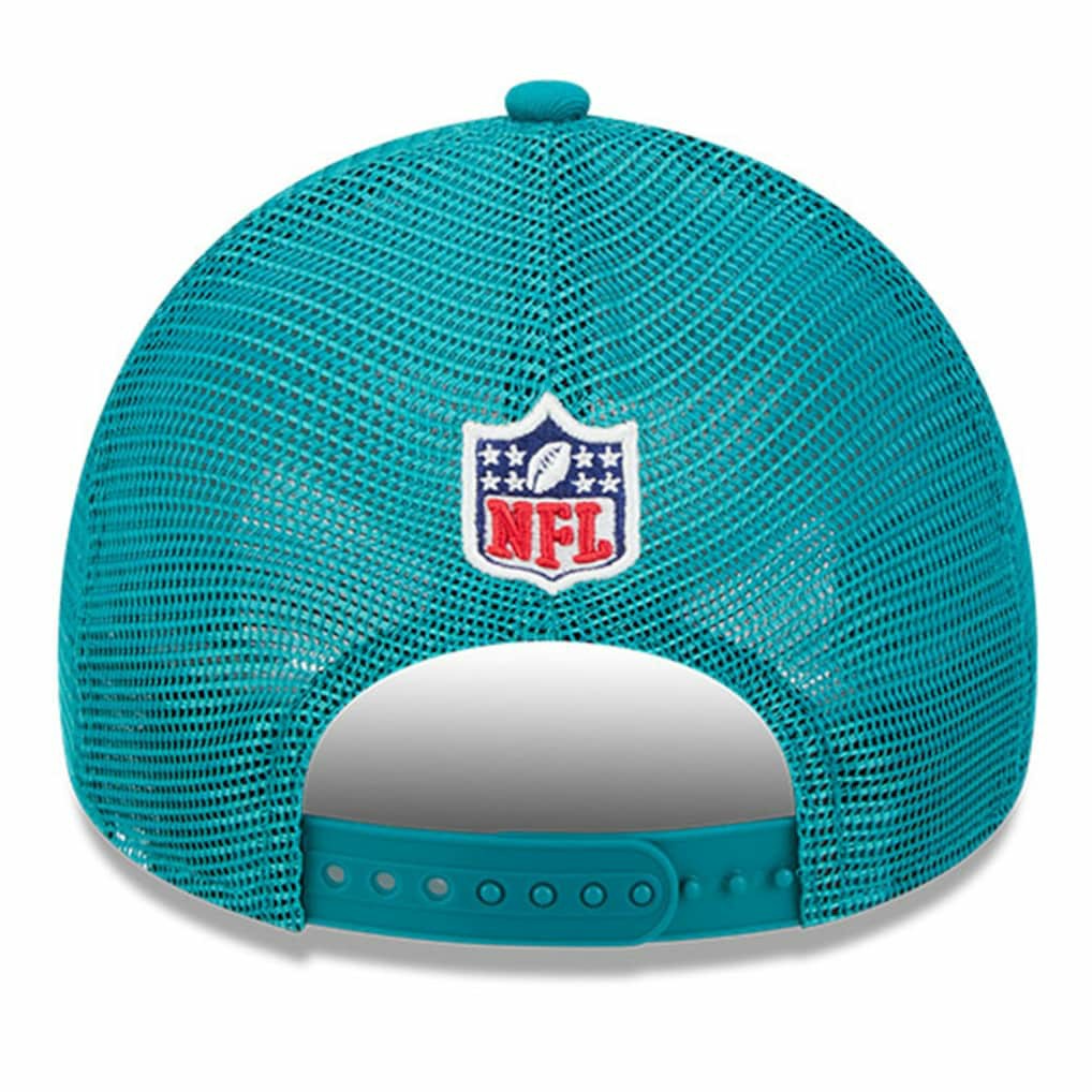 2024 Sideline Historic 9FORTY A-Frame Trucker Adjustable Hat - Miami Dolphins