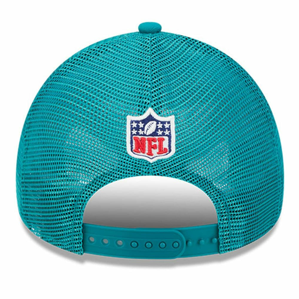 2024 Sideline Historic 9FORTY A-Frame Trucker Adjustable Hat - Miami Dolphins