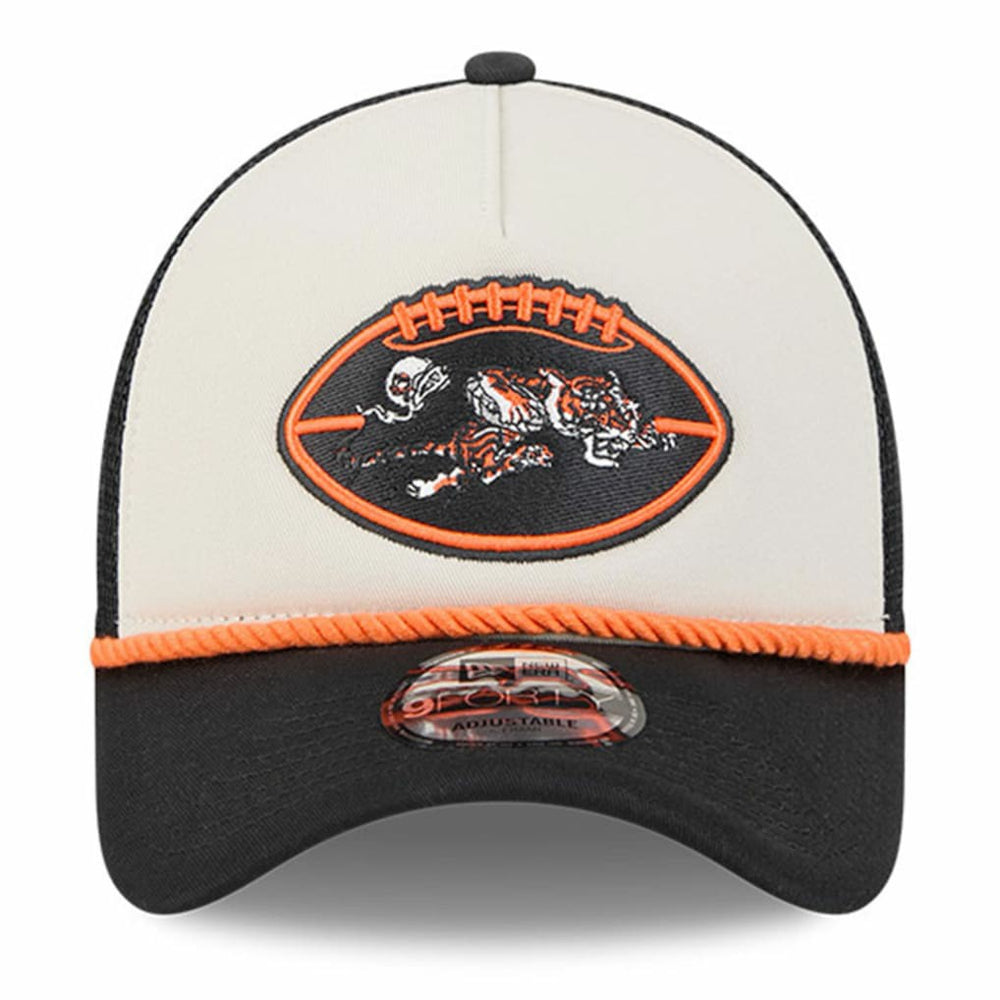2024 Sideline Historic 9FORTY A-Frame Trucker Adjustable Hat - Cincinnati Bengals