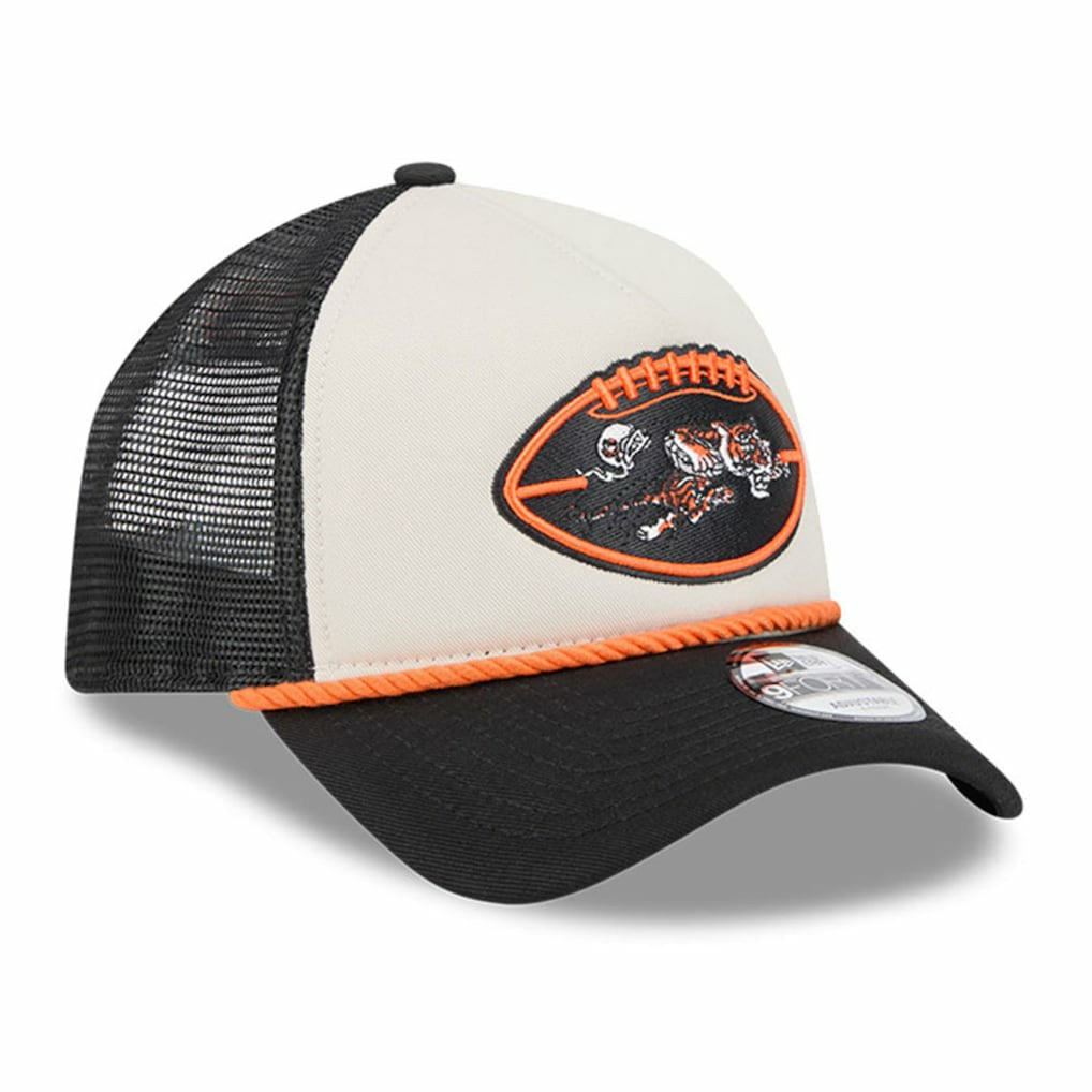 2024 Sideline Historic 9FORTY A-Frame Trucker Adjustable Hat - Cincinnati Bengals