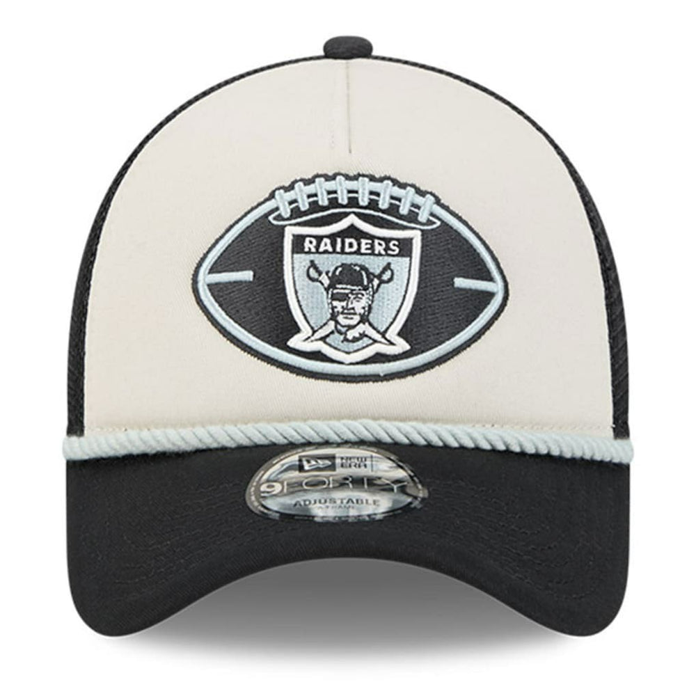 2024 Sideline Historic 9FORTY A-Frame Trucker Adjustable Hat - Las Vegas Raiders