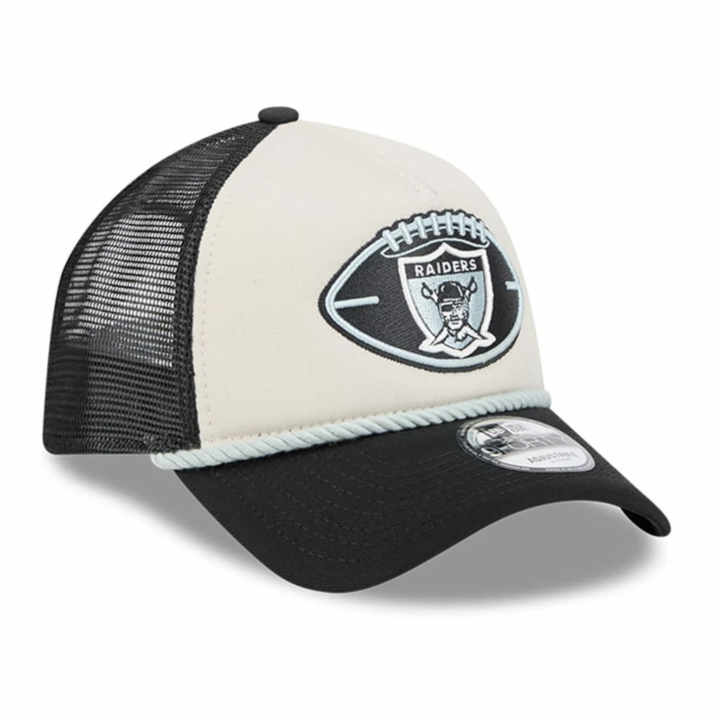 2024 Sideline Historic 9FORTY A-Frame Trucker Adjustable Hat - Las Vegas Raiders
