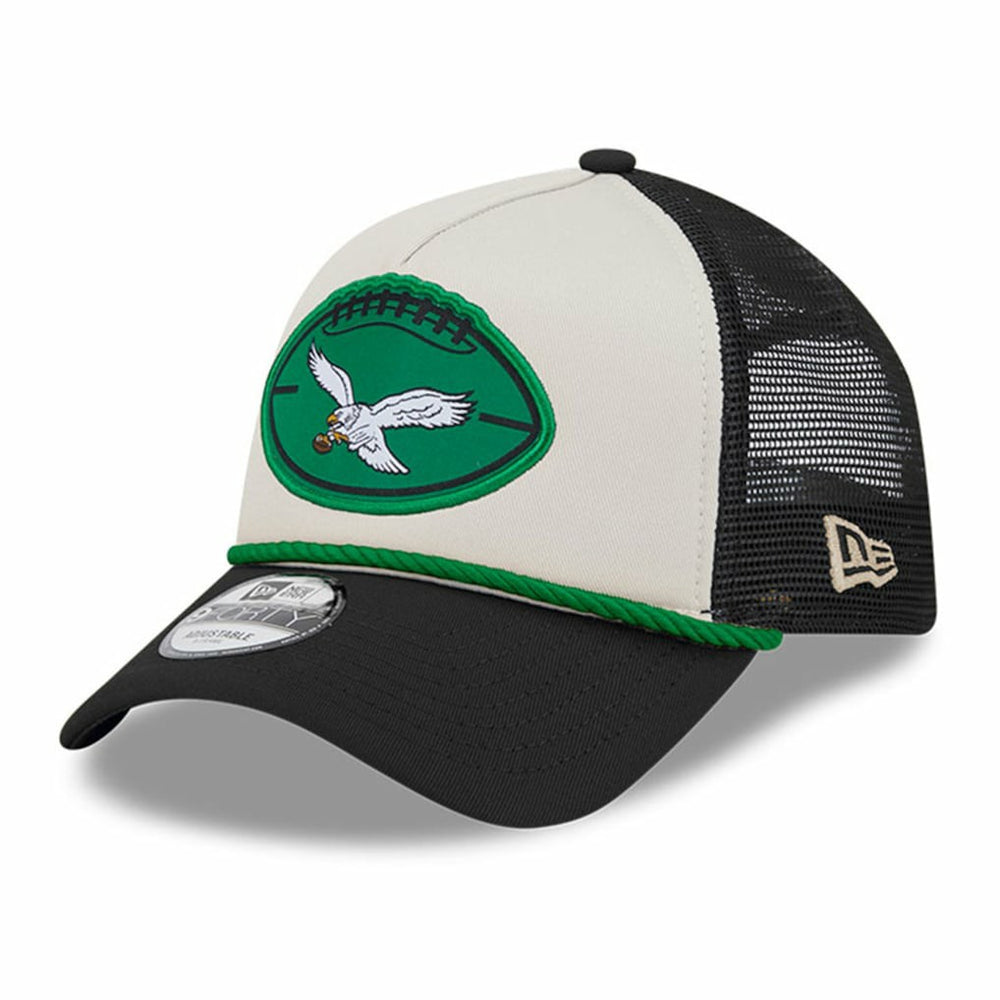 2024 Sideline Historic 9FORTY A-Frame Trucker Adjustable Hat - Philadelphia Eagles