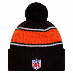 2024 Sideline Cuffed Knit Hat with Pom - Cincinnati Bengals
