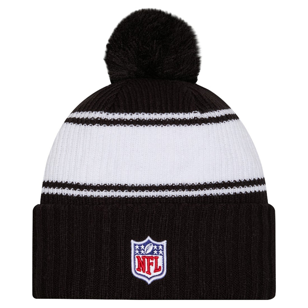 2024 Sideline Cuffed Knit Hat with Pom - New York Jets