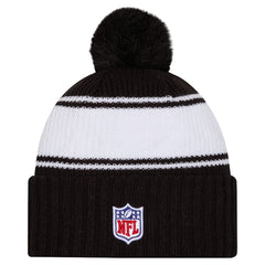 2024 Sideline Cuffed Knit Hat with Pom - New York Jets