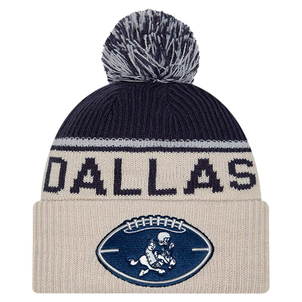 NFL Sideline Historic Cuffed Knit Hat with Pom
 - Dallas Cowboys