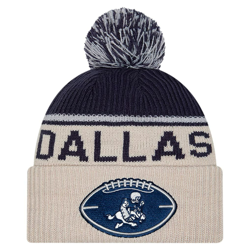 NFL Sideline Historic Cuffed Knit Hat with Pom
 - Dallas Cowboys