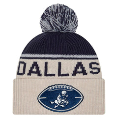 NFL Sideline Historic Cuffed Knit Hat with Pom
 - Dallas Cowboys