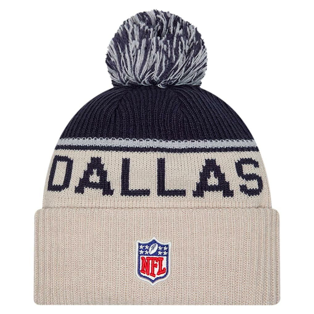 NFL Sideline Historic Cuffed Knit Hat with Pom
 - Dallas Cowboys