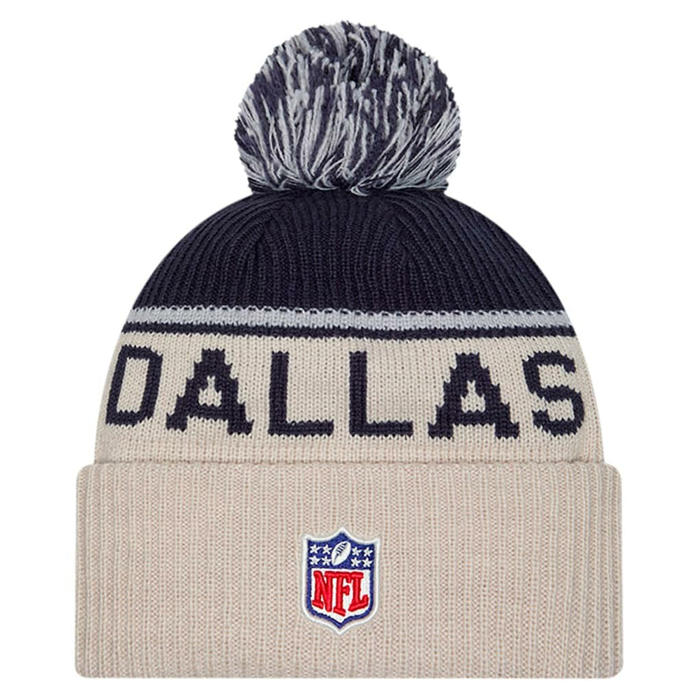 NFL Sideline Historic Cuffed Knit Hat with Pom
 - Dallas Cowboys