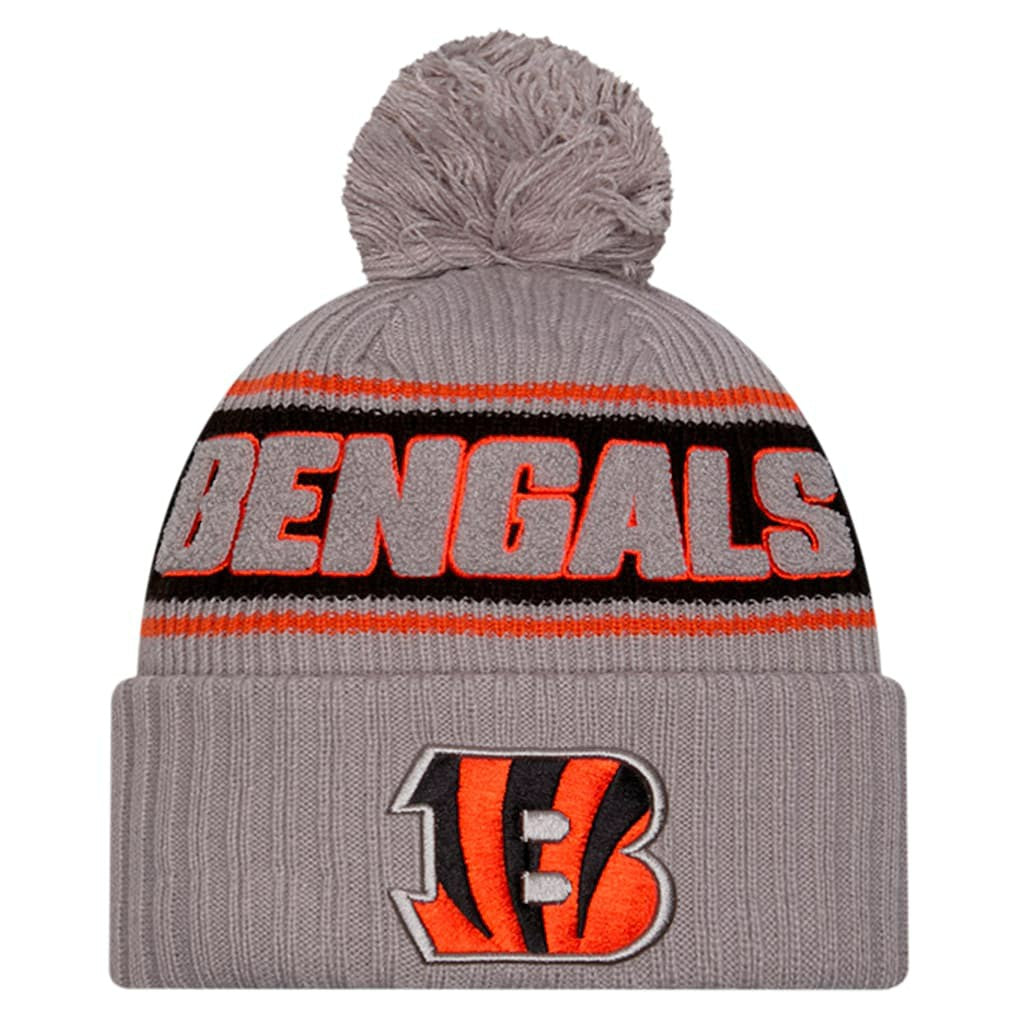 2024 Sideline Sport Cuffed Knit Hat with Pom - Cincinnati Bengals