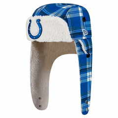 Sideline Plaid Sherpa Trapper Hat - Indianapolis Colts