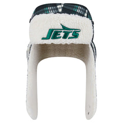 Sideline Plaid Sherpa Trapper Hat - New York Jets