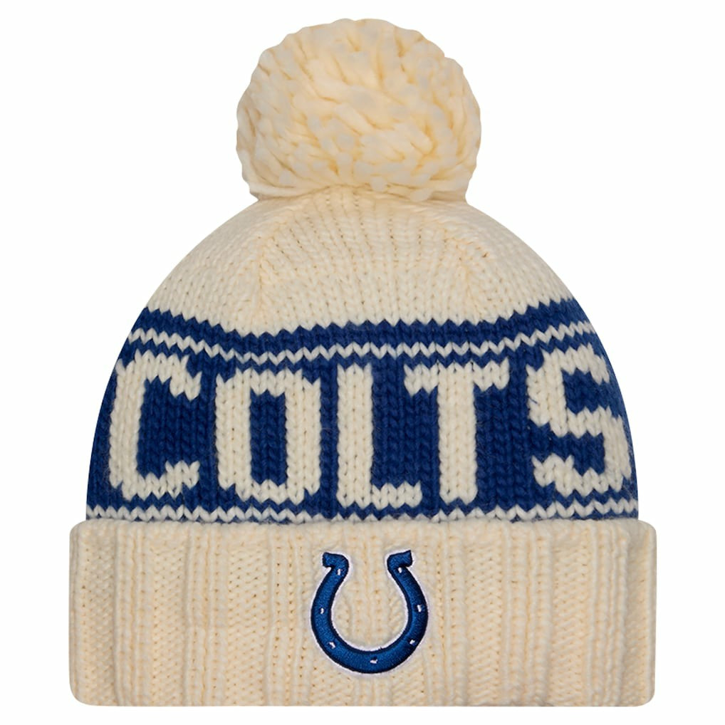 Women's 2024 Sideline Cuffed Knit Hat with Pom - Indianapolis Colts