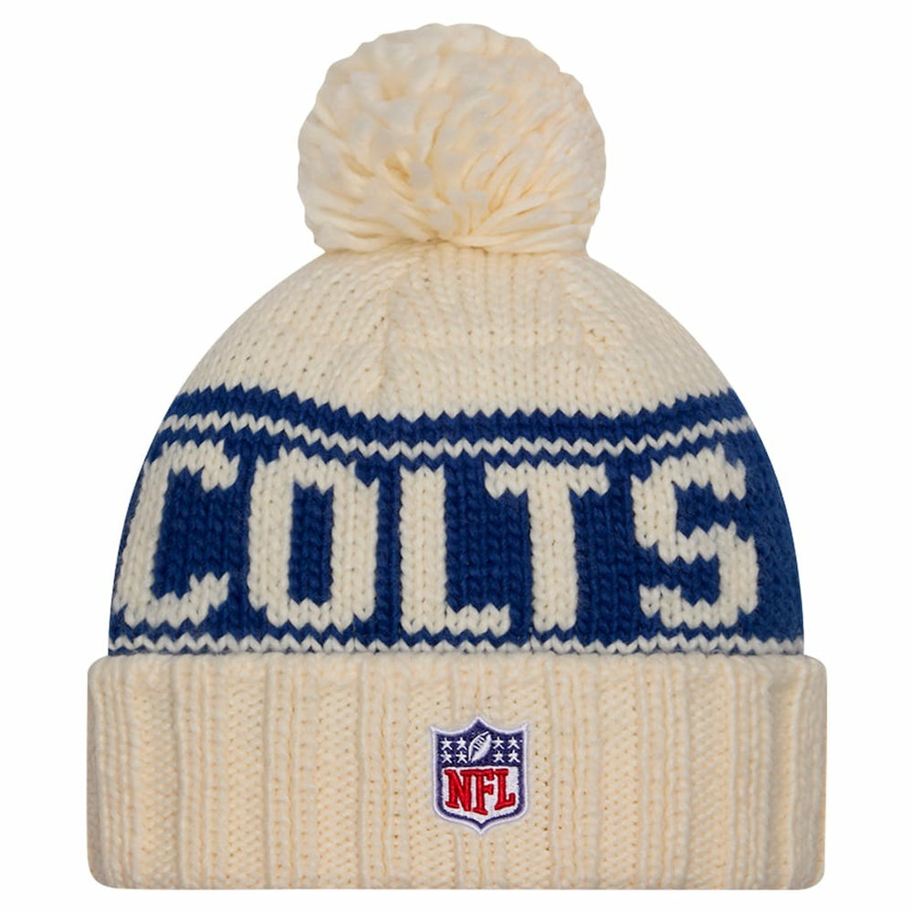 Women's 2024 Sideline Cuffed Knit Hat with Pom - Indianapolis Colts