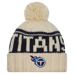 Women's 2024 Sideline Cuffed Knit Hat with Pom - Tennessee Titans