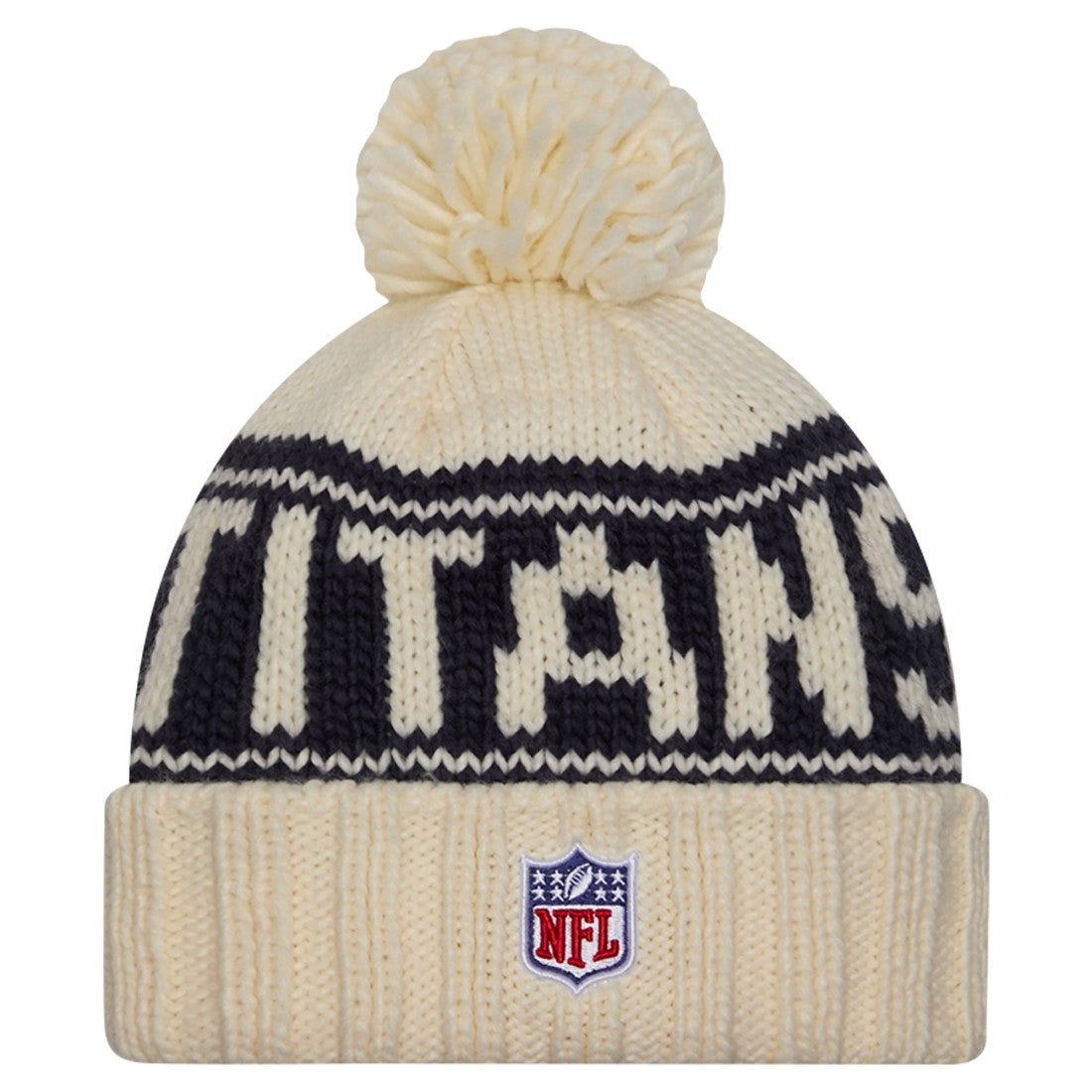 Women's 2024 Sideline Cuffed Knit Hat with Pom - Tennessee Titans