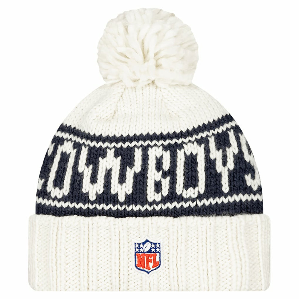 Women's 2024 Sideline Cuffed Knit Hat with Pom - Dallas Cowboys
