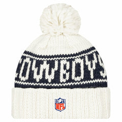 Women's 2024 Sideline Cuffed Knit Hat with Pom - Dallas Cowboys