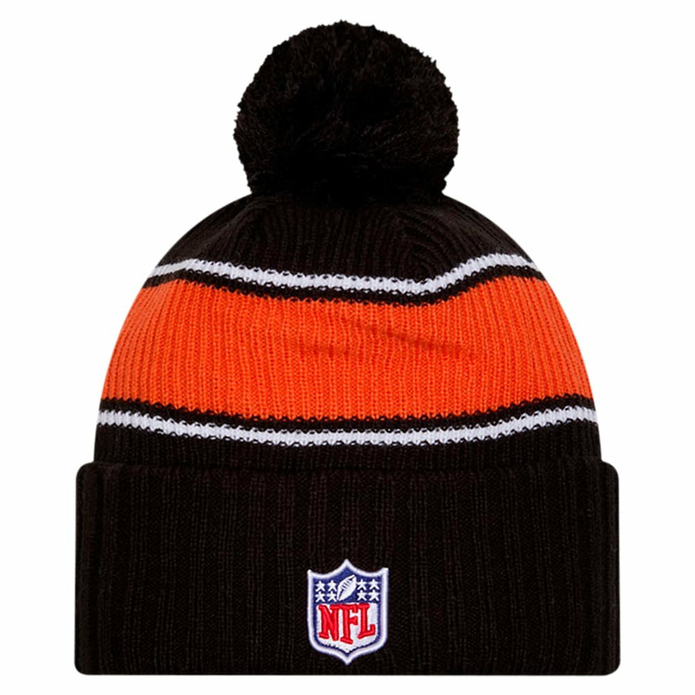 Youth 2024 Sideline Sport Cuffed Knit Hat with Pom - Cincinnati Bengals