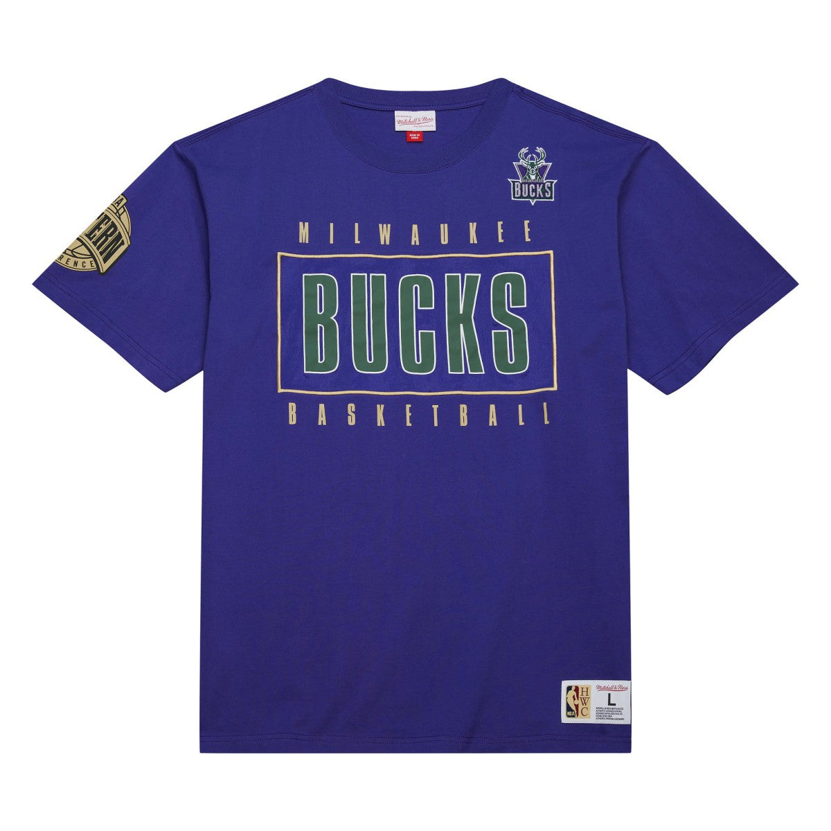 NBA Milwaukee Bucks Hardwood Classics Team OG 2.0 Premium Vintage Logo T-Shirt
