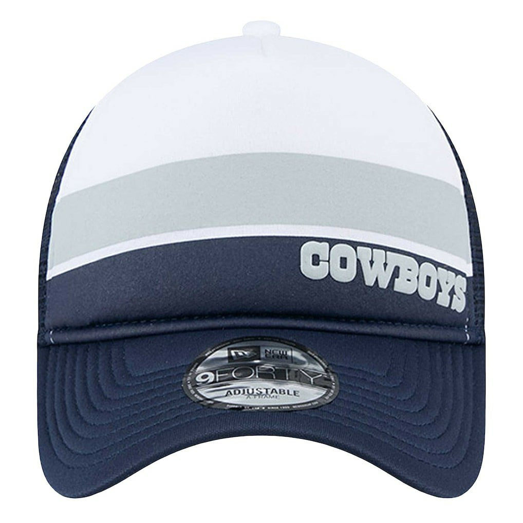 Sport Night Color Block 9FORTY A-Frame Trucker Adjustable Hat - Dallas Cowboys