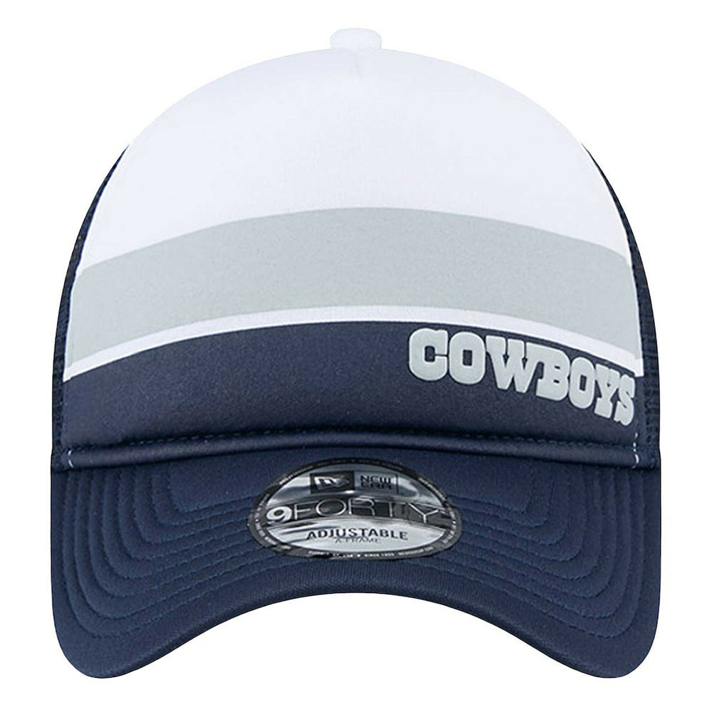 Sport Night Color Block 9FORTY A-Frame Trucker Adjustable Hat - Dallas Cowboys