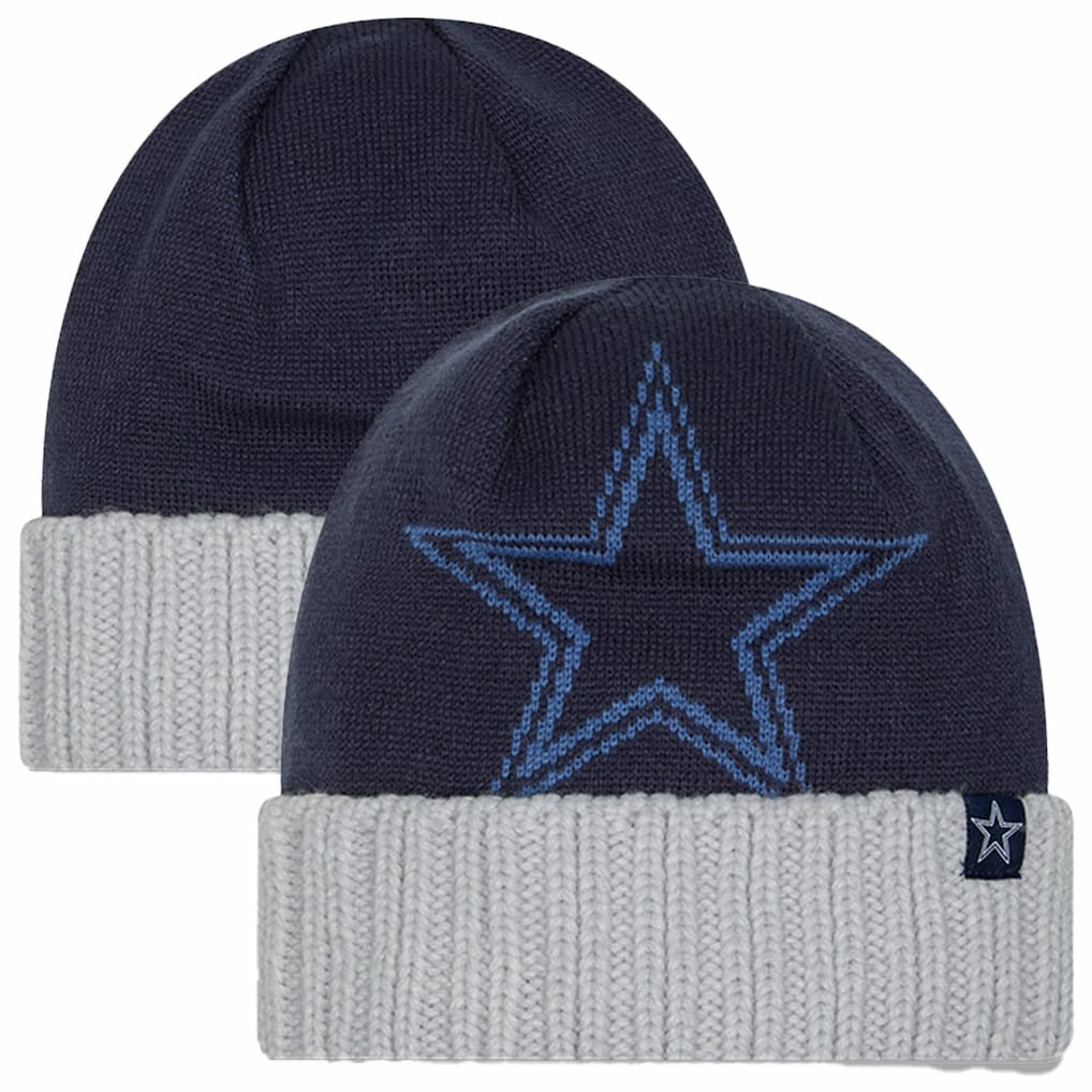 Youth Oversize Cuffed Knit Hat - Dallas Cowboys